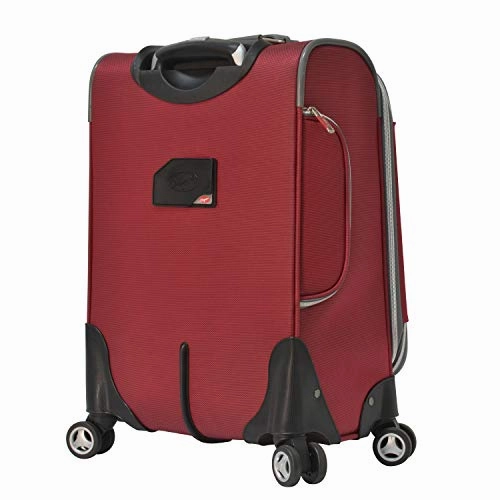 Olympia Tuscany 21" Expandable Airline Carry On TSA Locks,Red