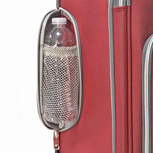 Olympia Tuscany 21" Expandable Airline Carry On TSA Locks,Red