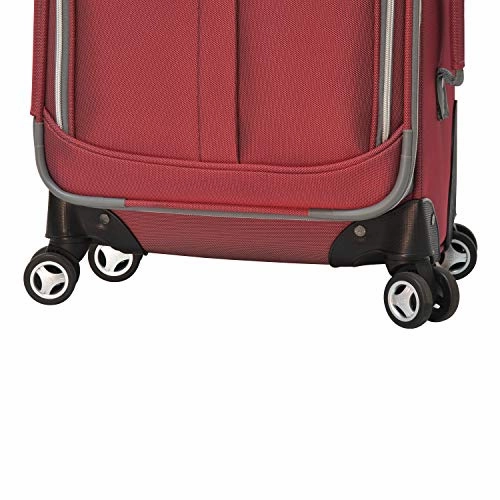 Olympia Tuscany 21" Expandable Airline Carry On TSA Locks,Red