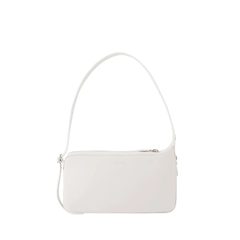 One Racer Baguette Shoulder Bag - Leather - White