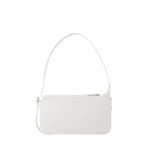 One Racer Baguette Shoulder Bag - Leather - White