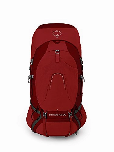 Osprey Atmos AG 50 Men's Backpacking Backpack, Rigby Red , Medium