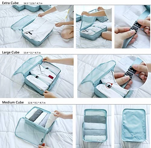 Packing Organizers - Clothing Cubes Shoe Bags Laundry Pouches For Travel Suitcase Luggage,