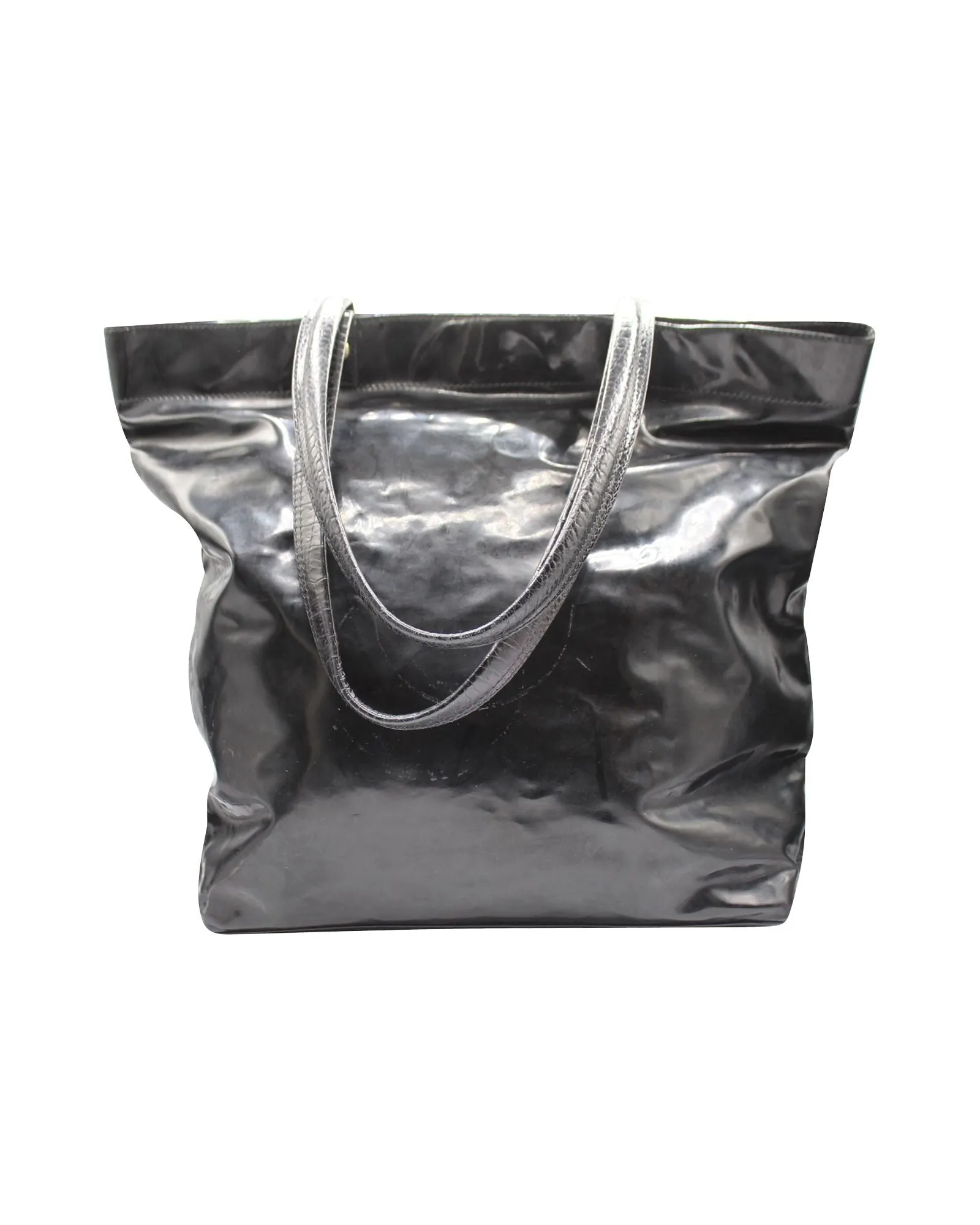 PATENT LEATHER SHOULDER BAG