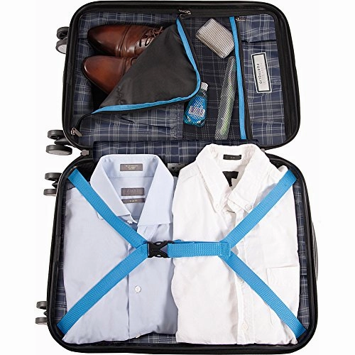 Perry Ellis Forte Hardside Spinner Carry On Luggage 21", Silver