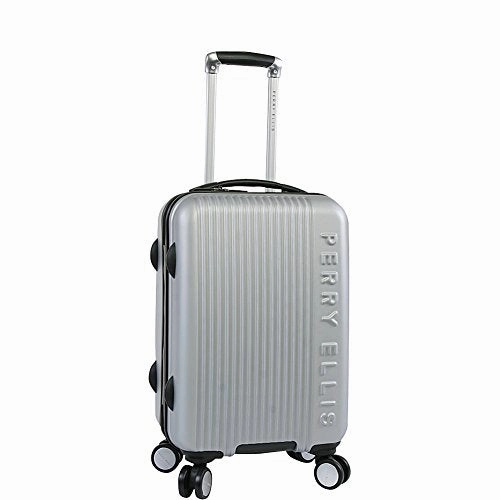 Perry Ellis Forte Hardside Spinner Carry On Luggage 21", Silver