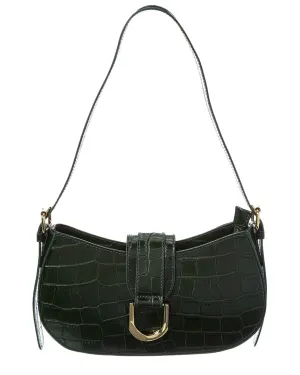 Persaman New York Adele13 Croc-Embossed Leather Embossed Shoulder Bag