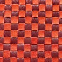Petit Moyen Handbags - Crossbody - Petit Moyen Bright Poppy & Bordeaux Woven Checker
