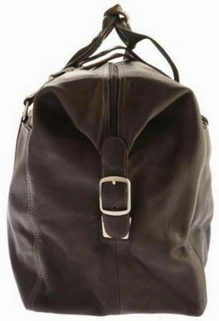 Piel Leather Extra Large Zip-Pocket Duffel, Saddle, One Size
