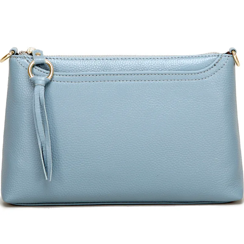 Pink Zip Leather Wristlet Wallet Womens Small Crossbody Purse Minimalist Shoulder Bag for Women