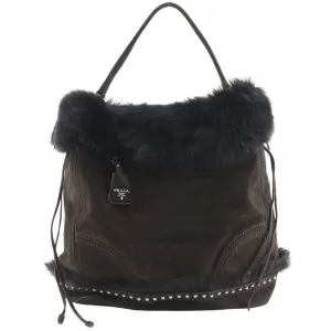 Prada Faux Fur Shoulder Bag (Pre-Owned)