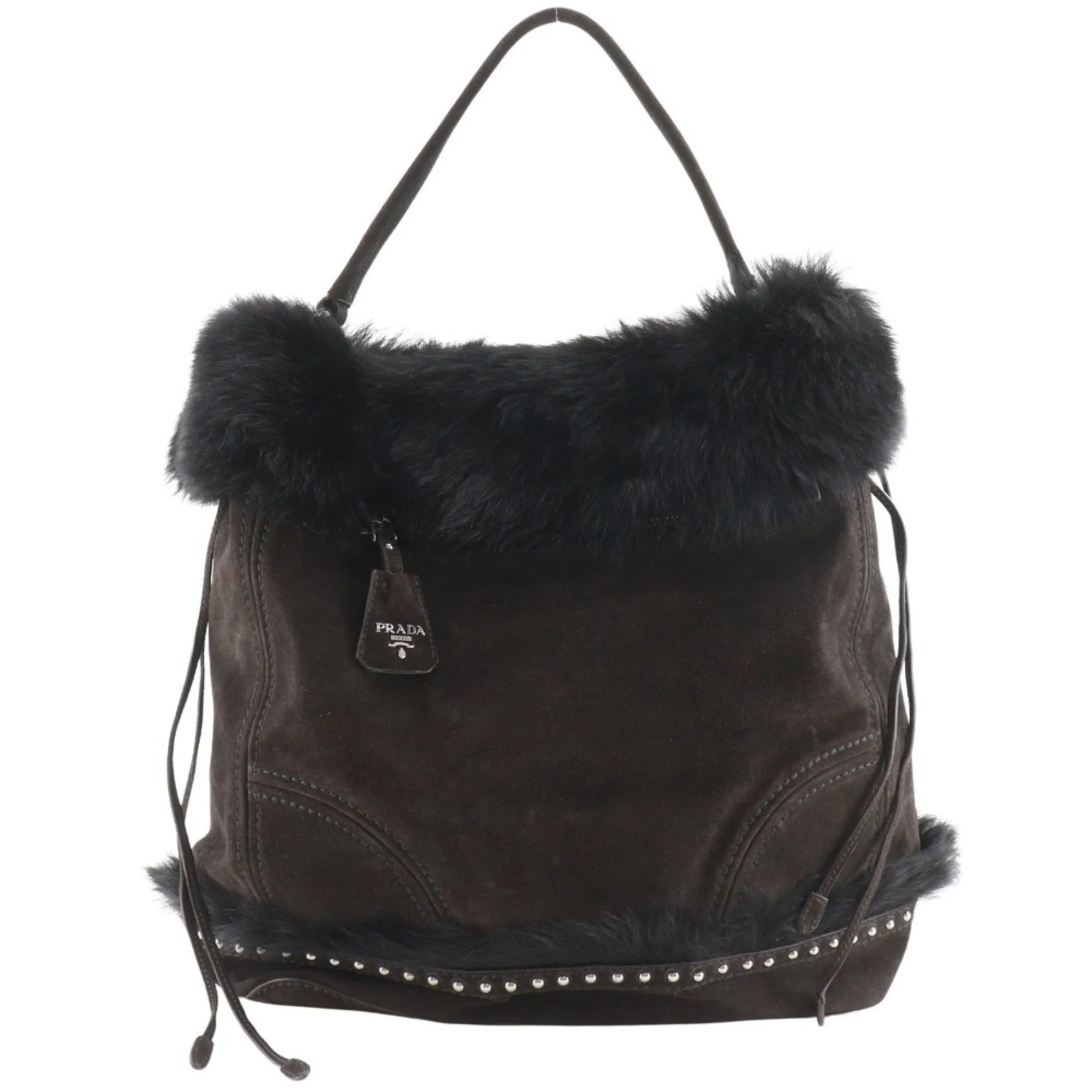 Prada Faux Fur Shoulder Bag (Pre-Owned)