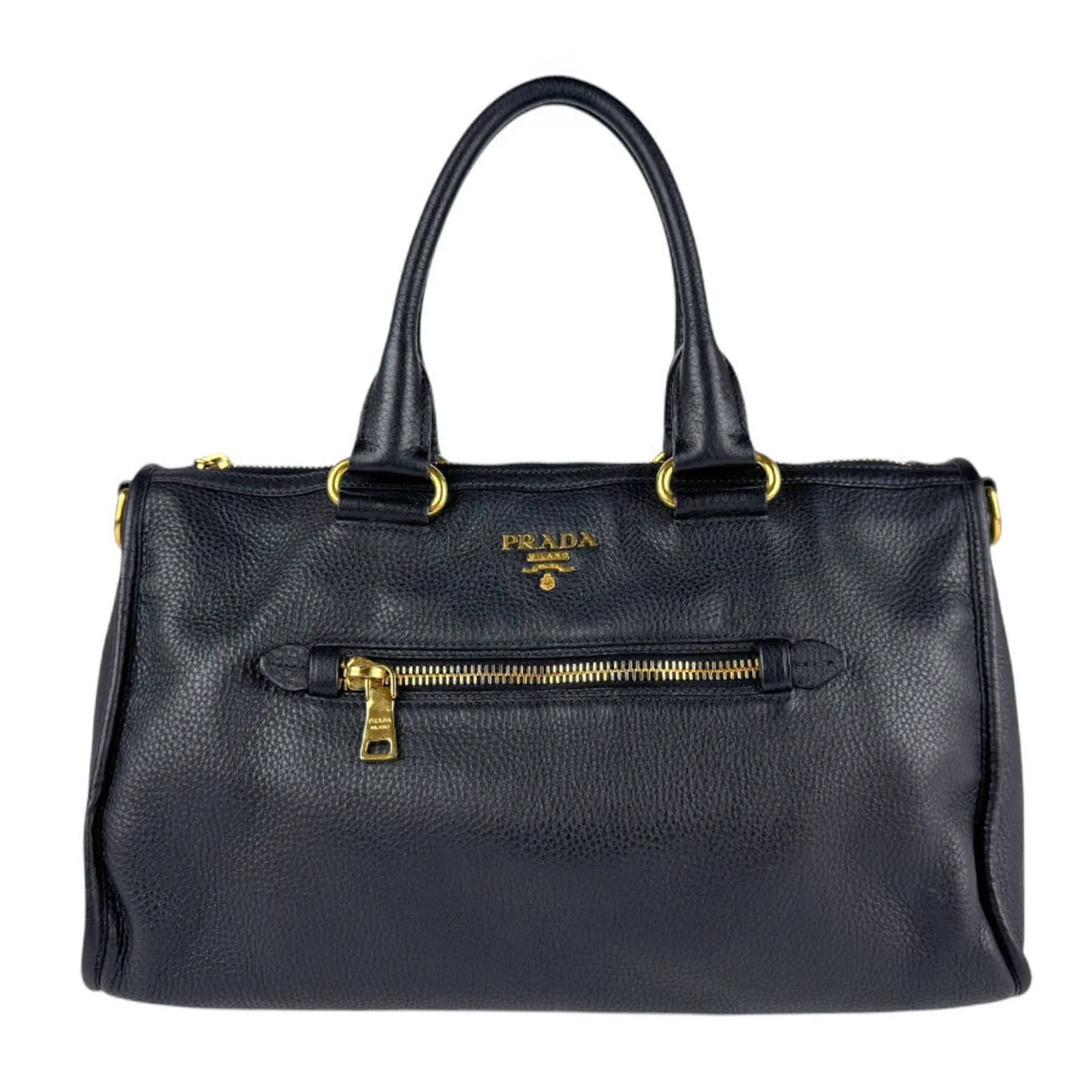 Prada Leather Handbag Shoulder Bag (Pre-Owned)