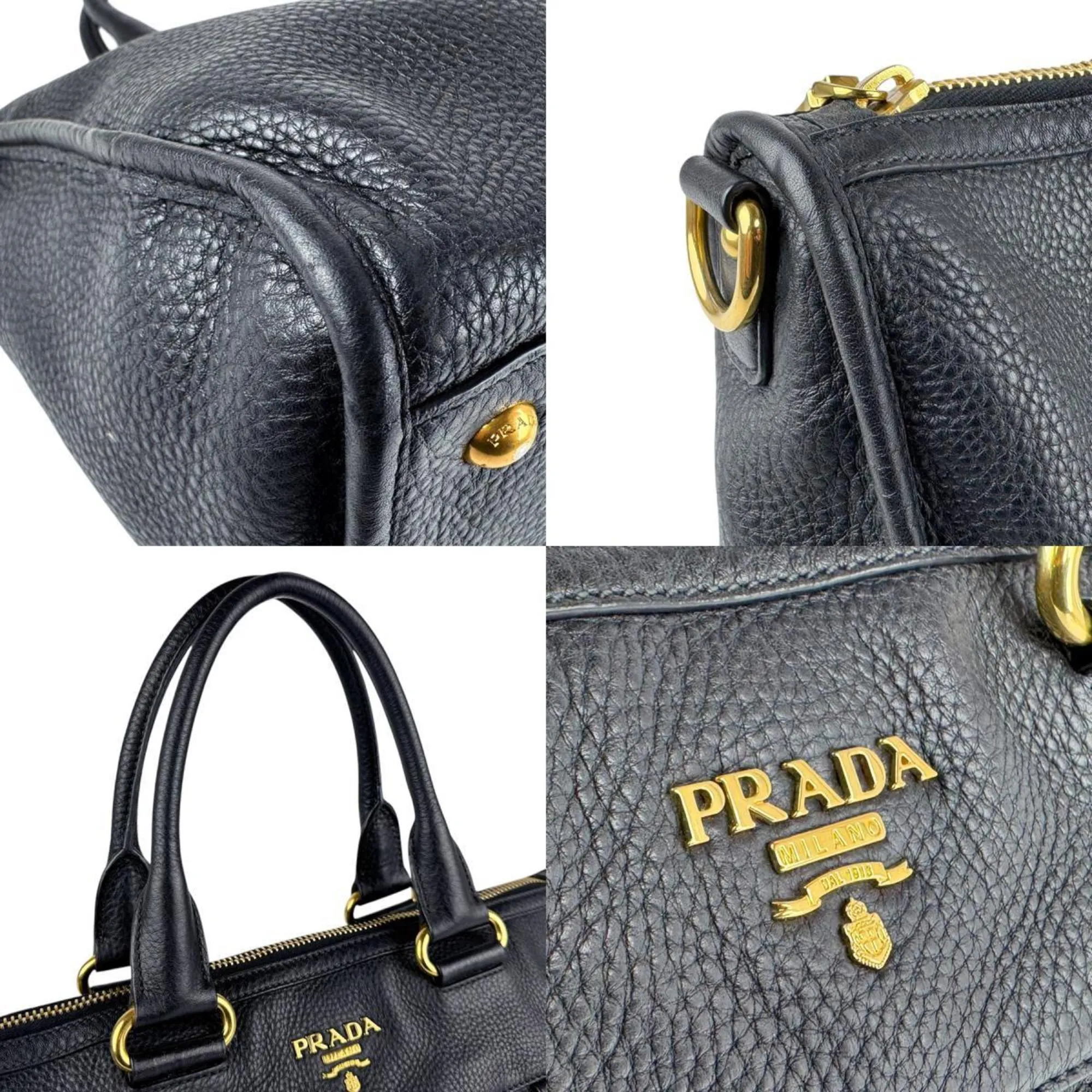 Prada Leather Handbag Shoulder Bag (Pre-Owned)