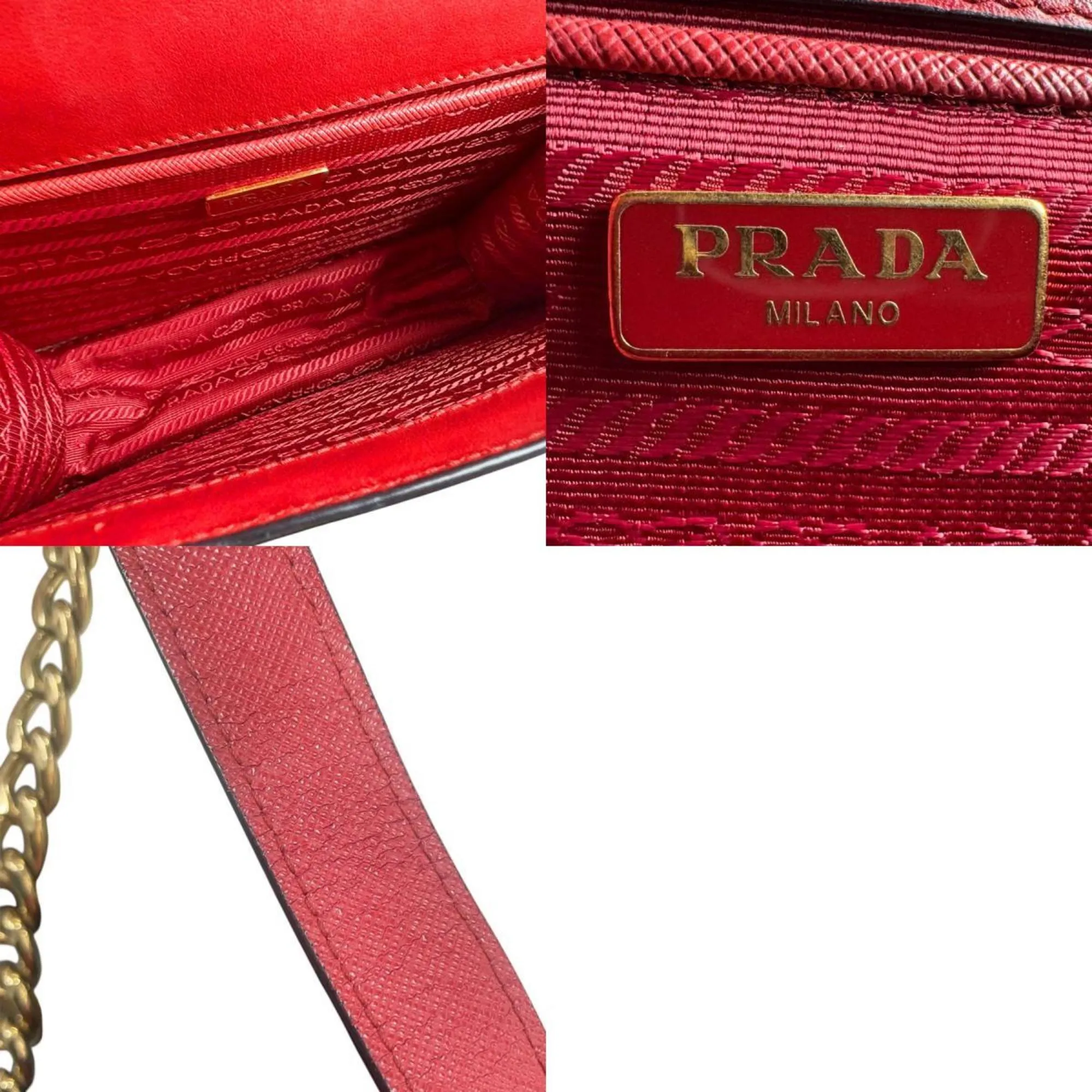 Prada Leather Shoulder Bag (Pre-Owned)