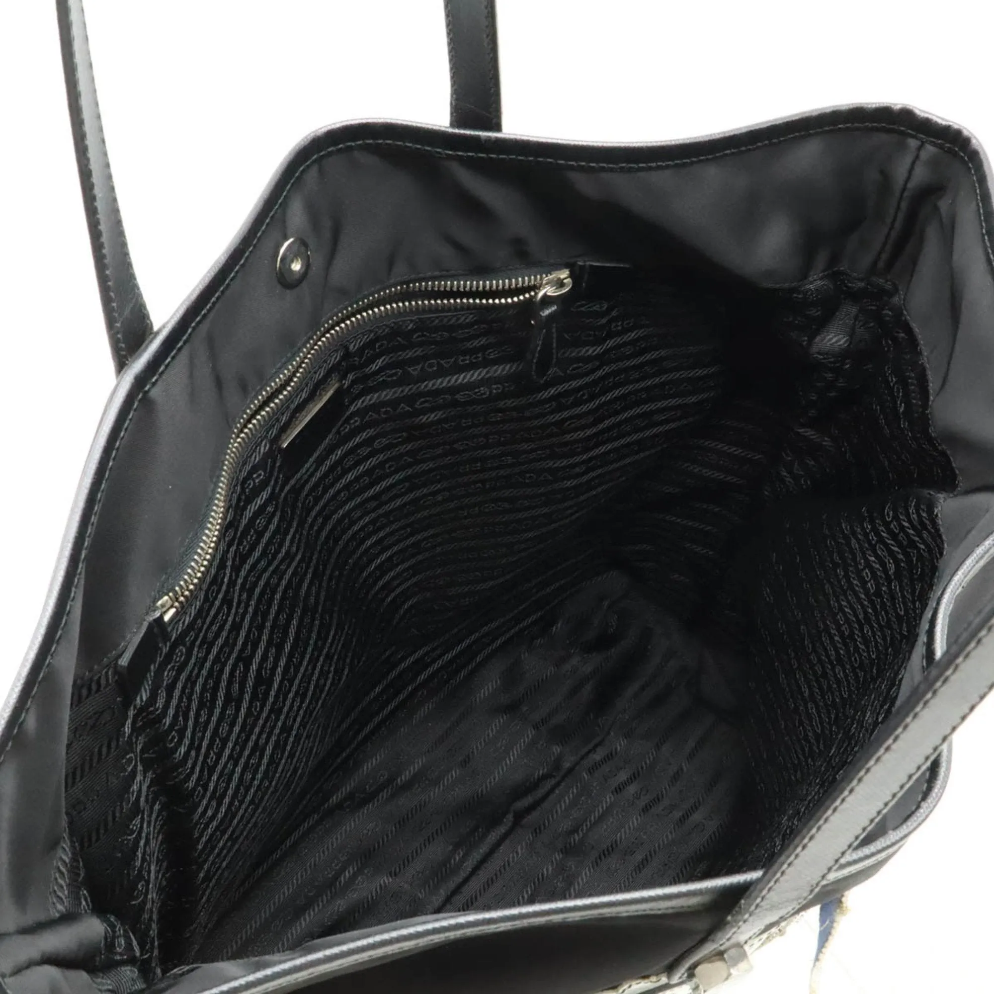 Prada  Nylon Leather Shoulder Bag (Pre-Owned)