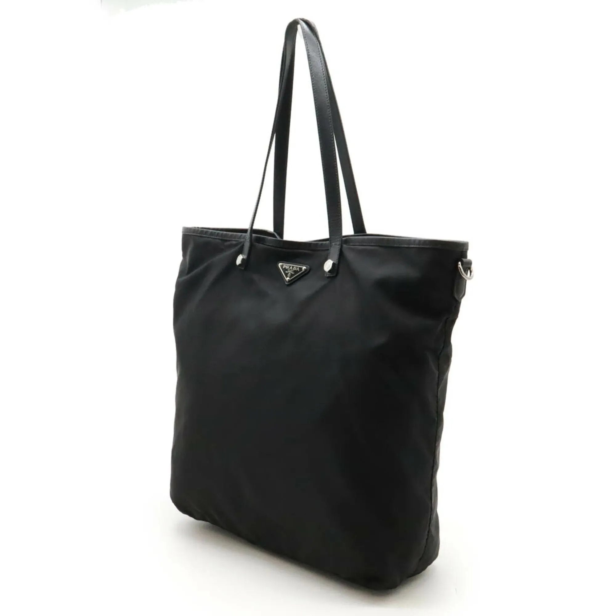 Prada  Nylon Leather Shoulder Bag (Pre-Owned)
