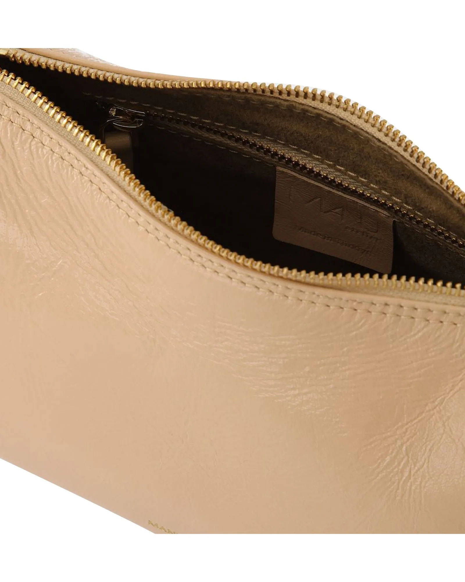 Prism Hobo Bag - Manu Atelier - Beige - Leather