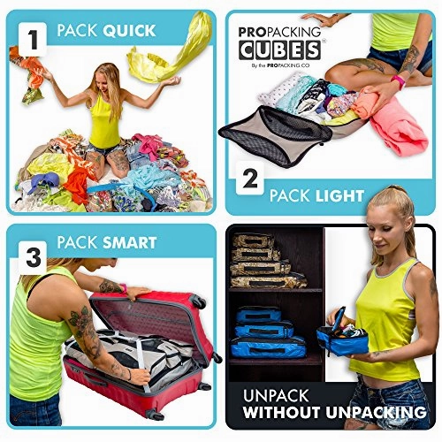PRO Packing Cubes for Travel - Luggage Organizer Bags, Accessories - Ultralight
