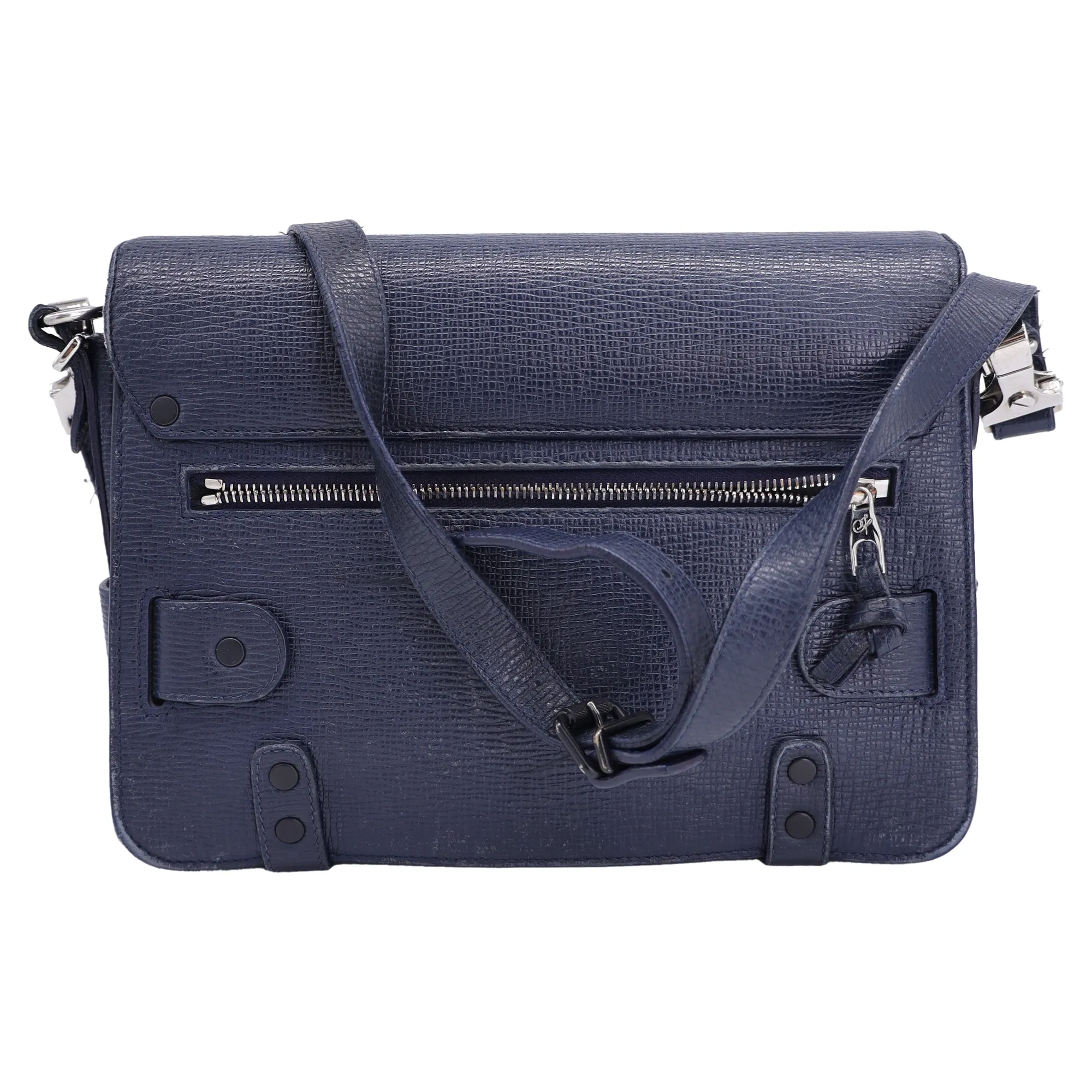 Proenza Schouler Classic PS11 Crossbody Bag in Navy Blue Leather