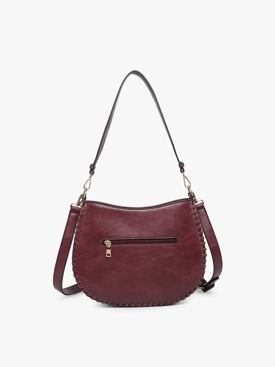 Raquel Vegan Whipstitch Saddle Bag