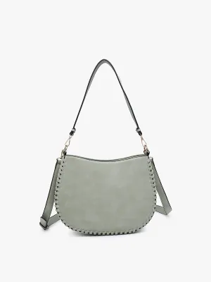 Raquel Vegan Whipstitch Saddle Bag