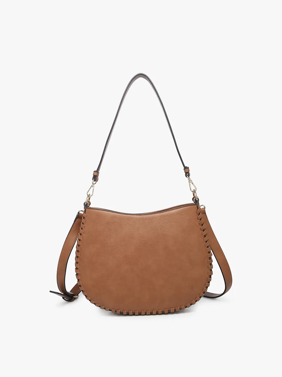 Raquel Vegan Whipstitch Saddle Bag