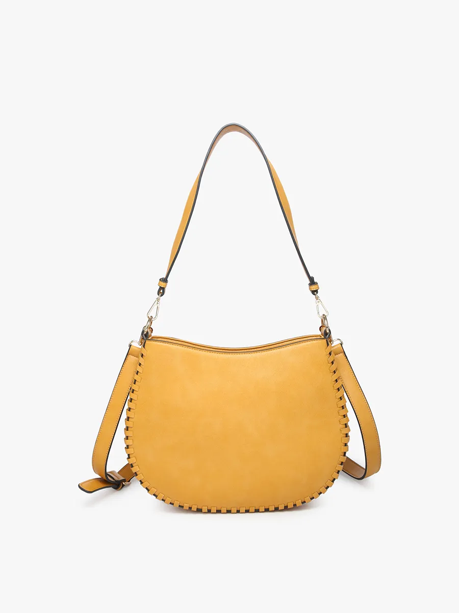 Raquel Vegan Whipstitch Saddle Bag