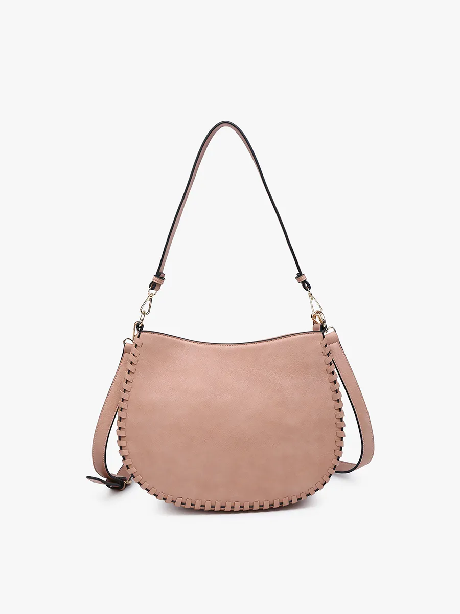 Raquel Vegan Whipstitch Saddle Bag