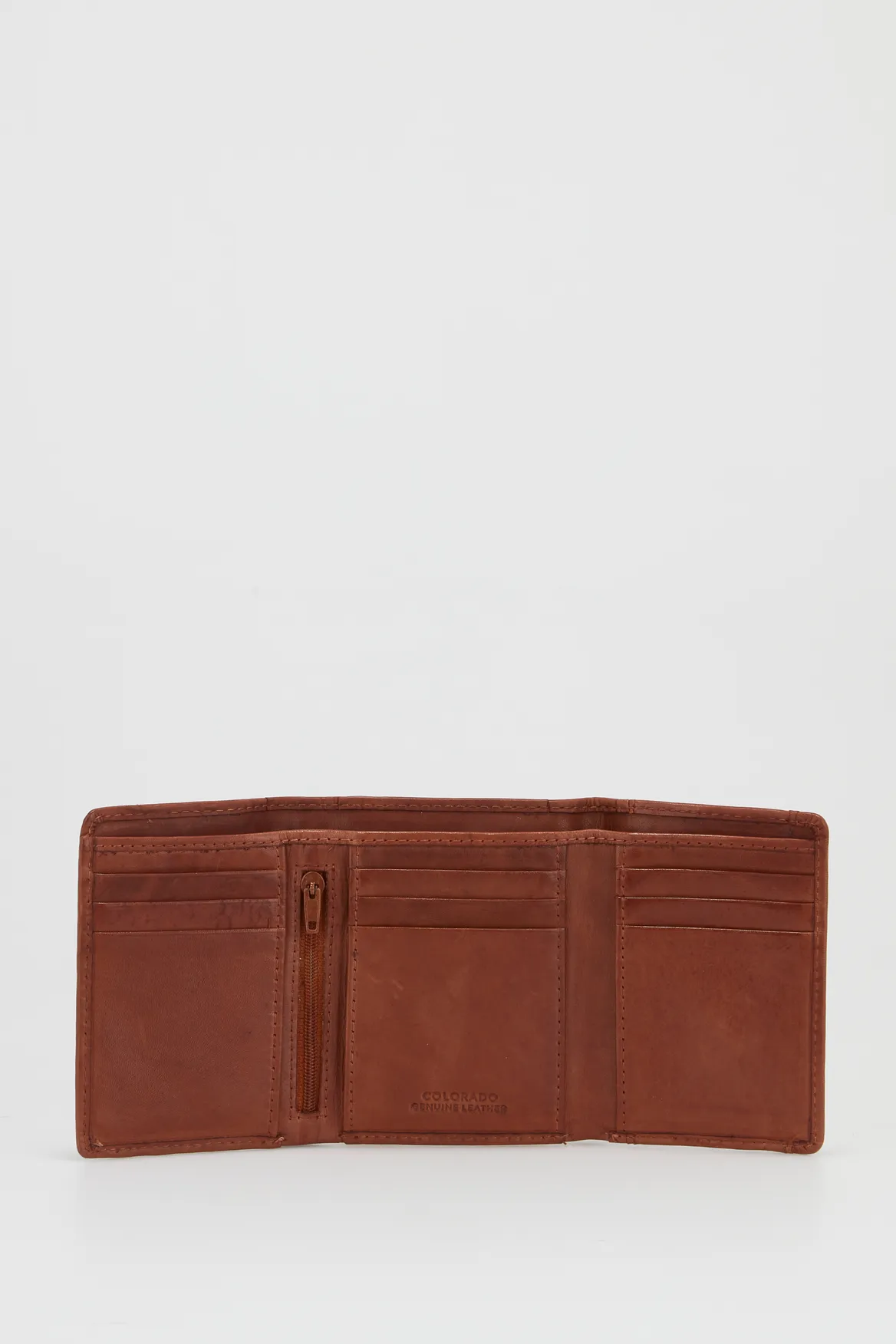 RFID Leather Trifold Wallet
