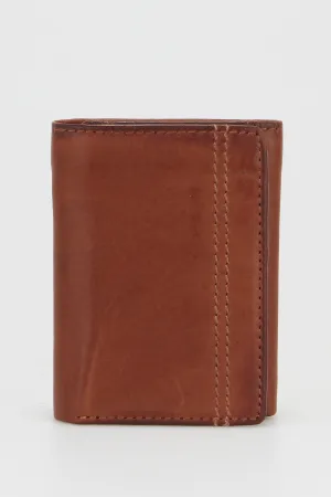 RFID Leather Trifold Wallet