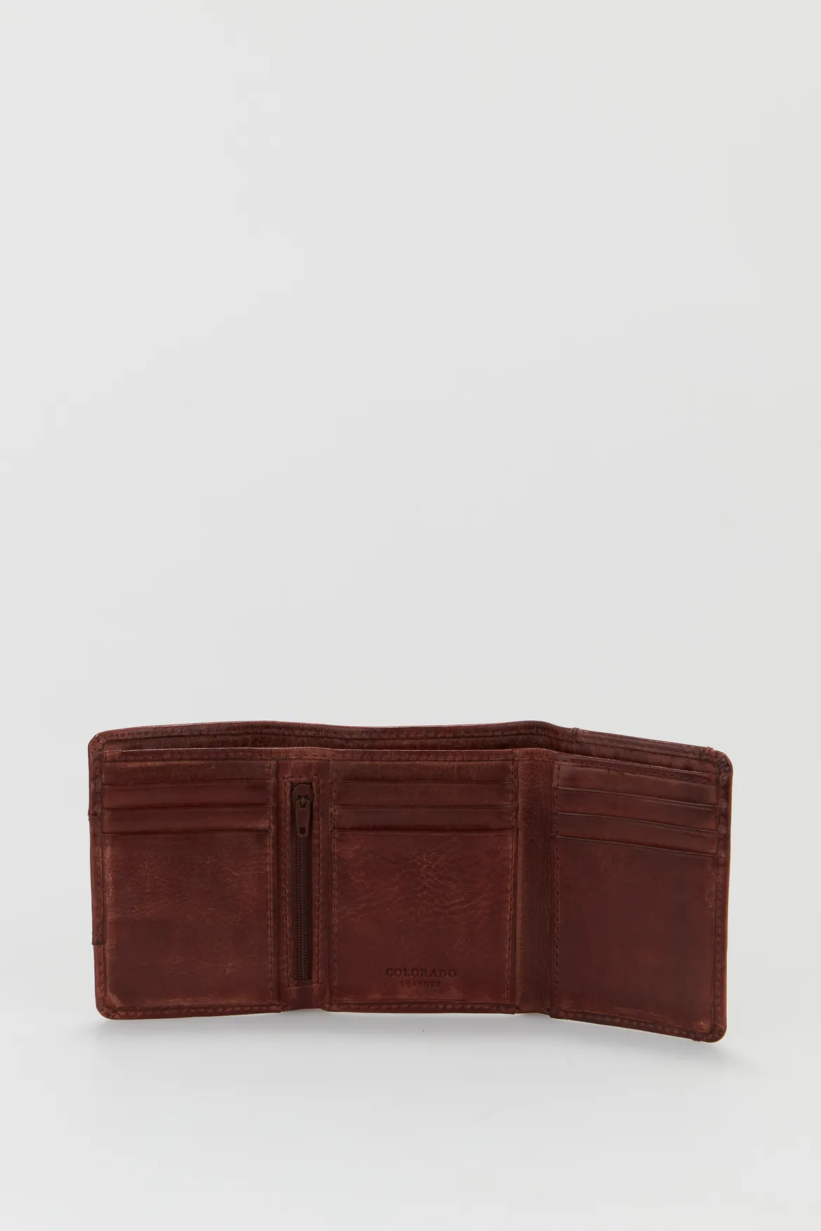 RFID Leather Trifold Wallet