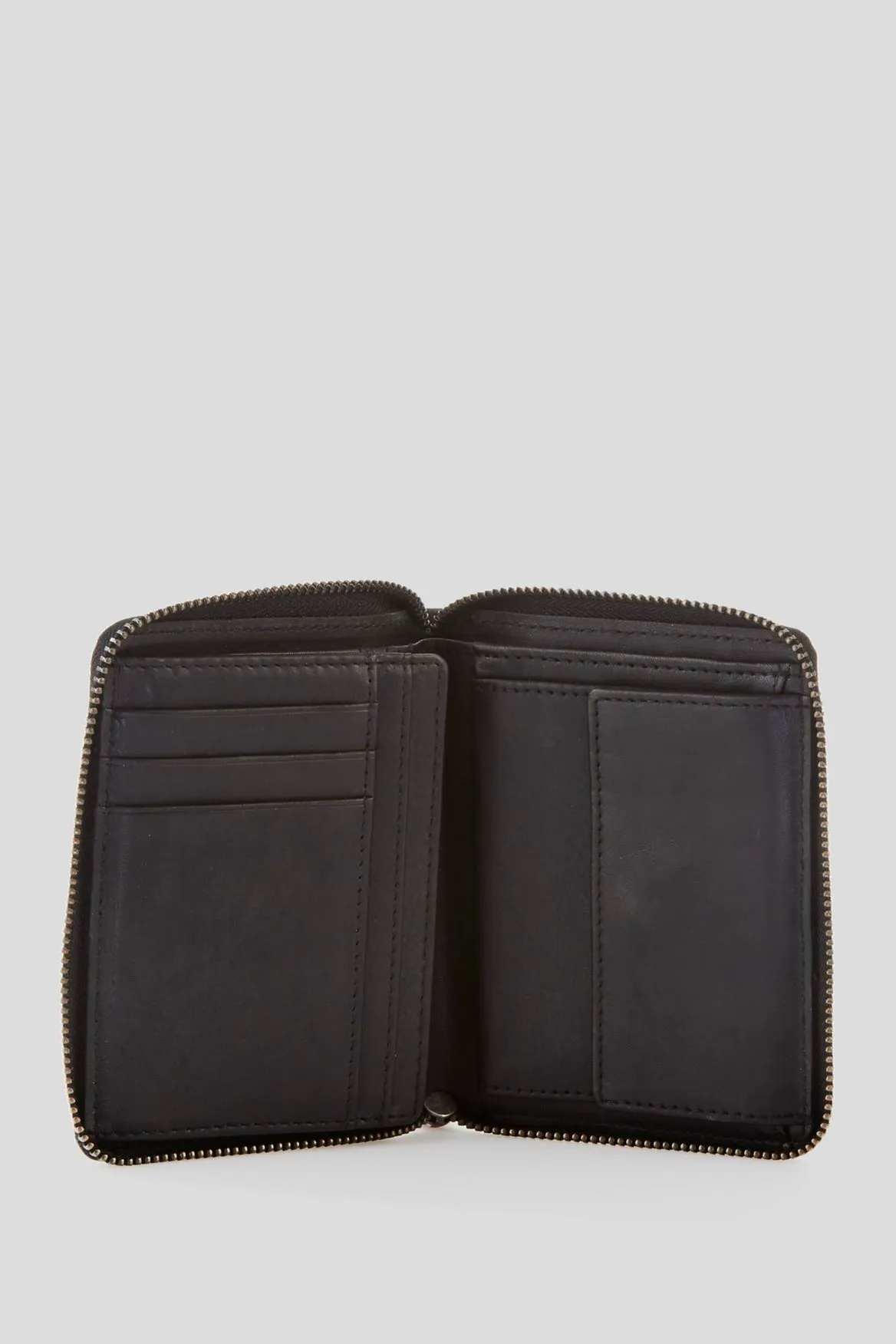 RFID Leather Zip Wallet