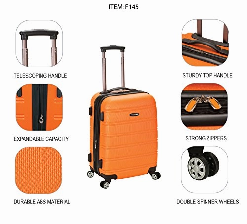 Rockland Melbourne 20 Inch Expandable Abs Carry On Luggage, Lime, One Size
