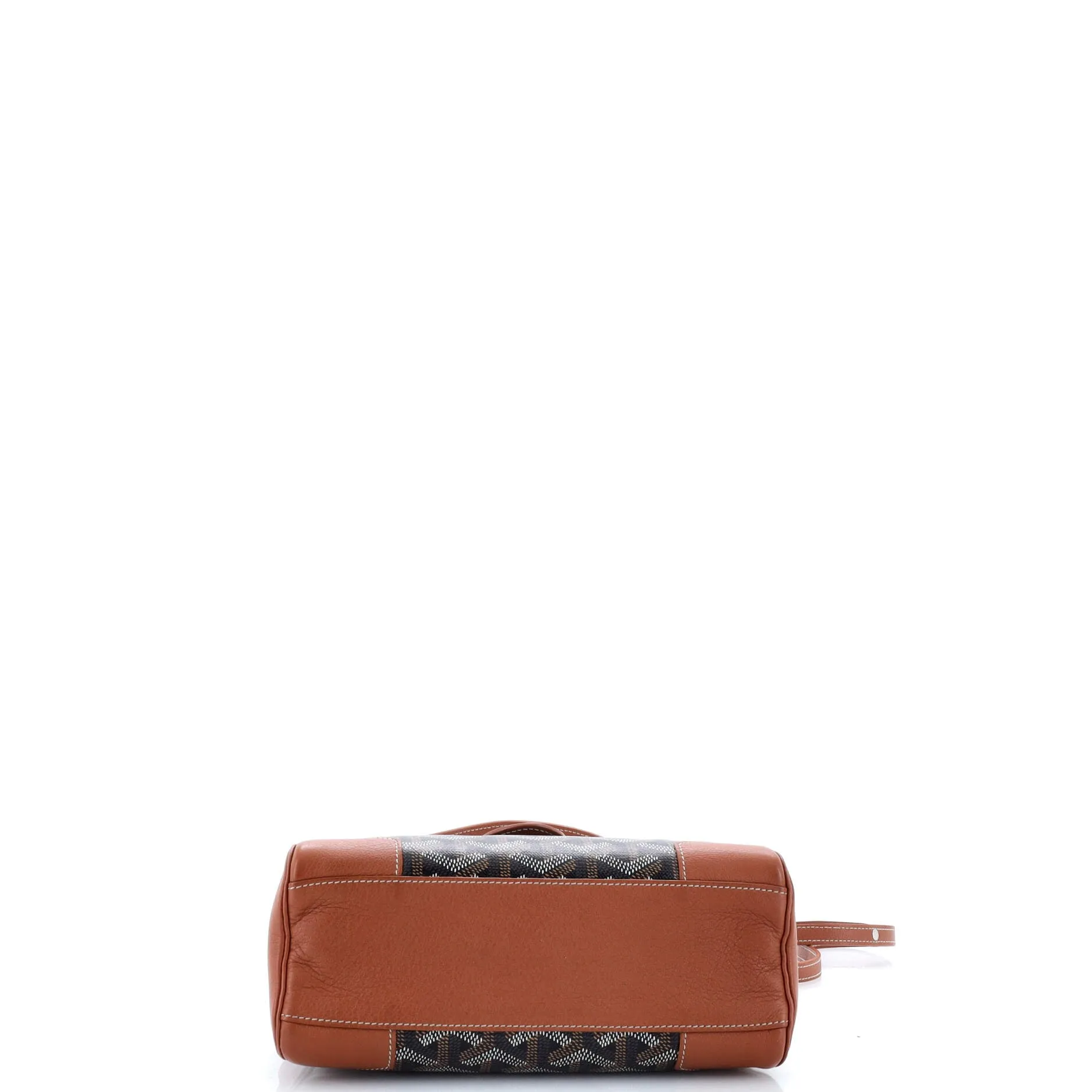 Saigon Top Handle Bag Coated Canvas with Leather Mini