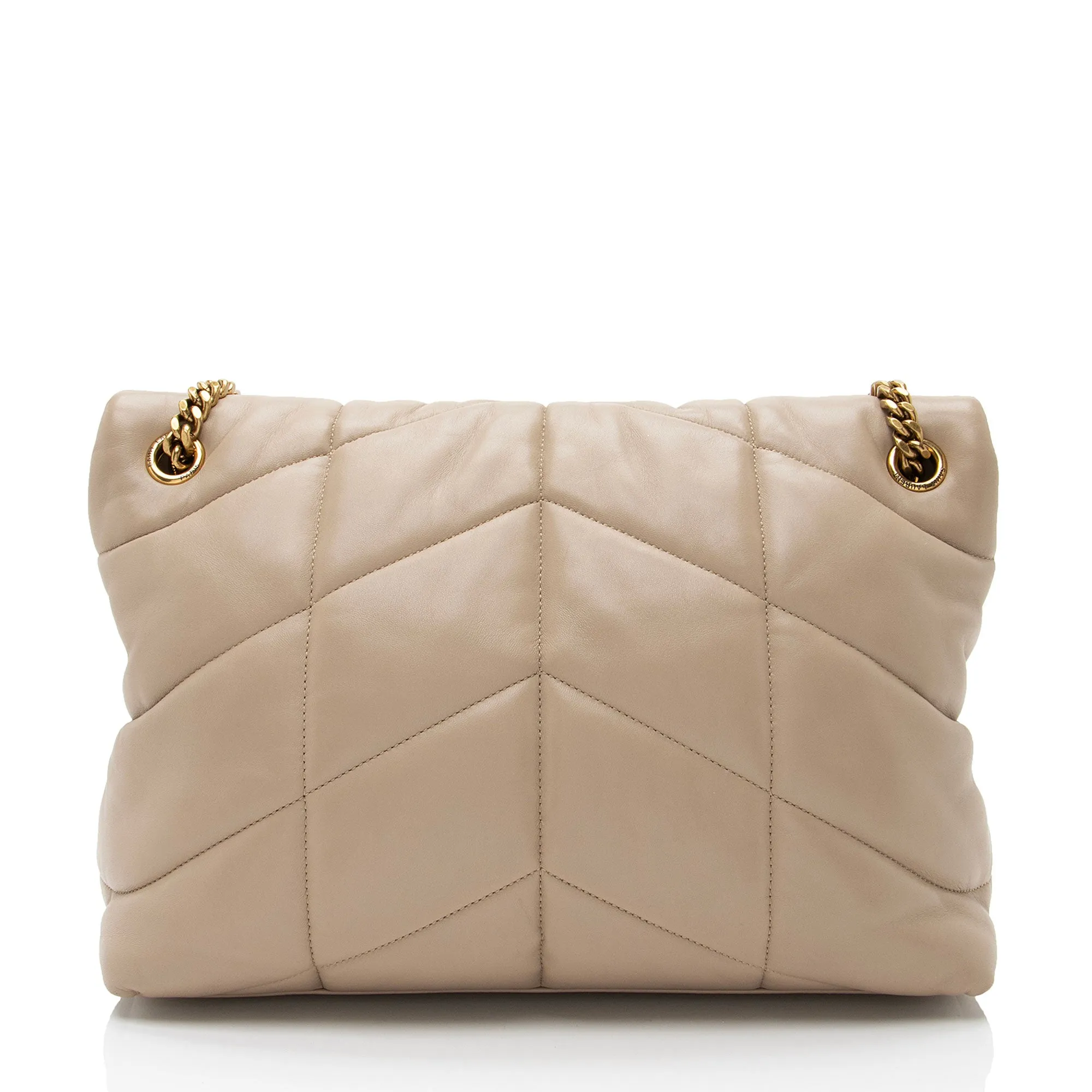 Saint Laurent Lambskin Monogram Puffer LouLou Medium Shoulder Bag