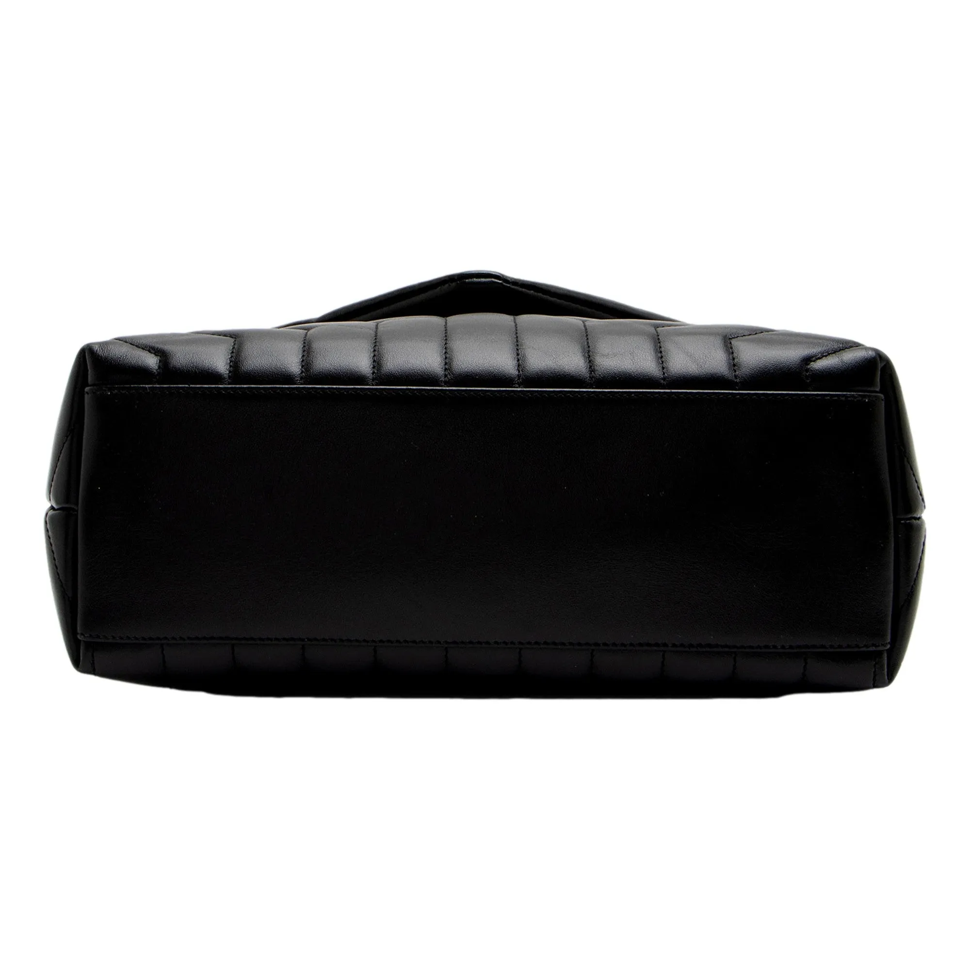 Saint Laurent LouLou Large Matelass?? Lambskin Black Shoulder Crossbody Bag