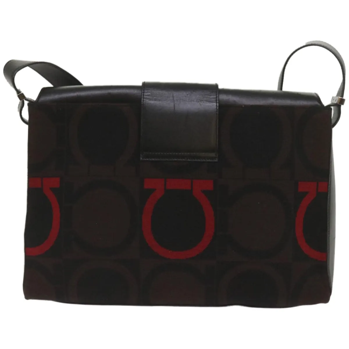 Salvatore Ferragamo Gancini  Canvas Shoulder Bag (Pre-Owned)