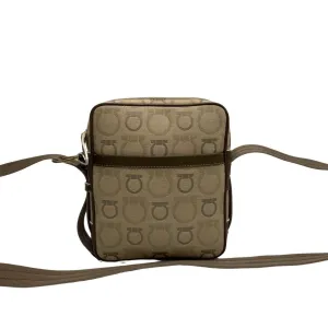 Salvatore Ferragamo Gancini Canvas Shoulder Bag (Pre-Owned)