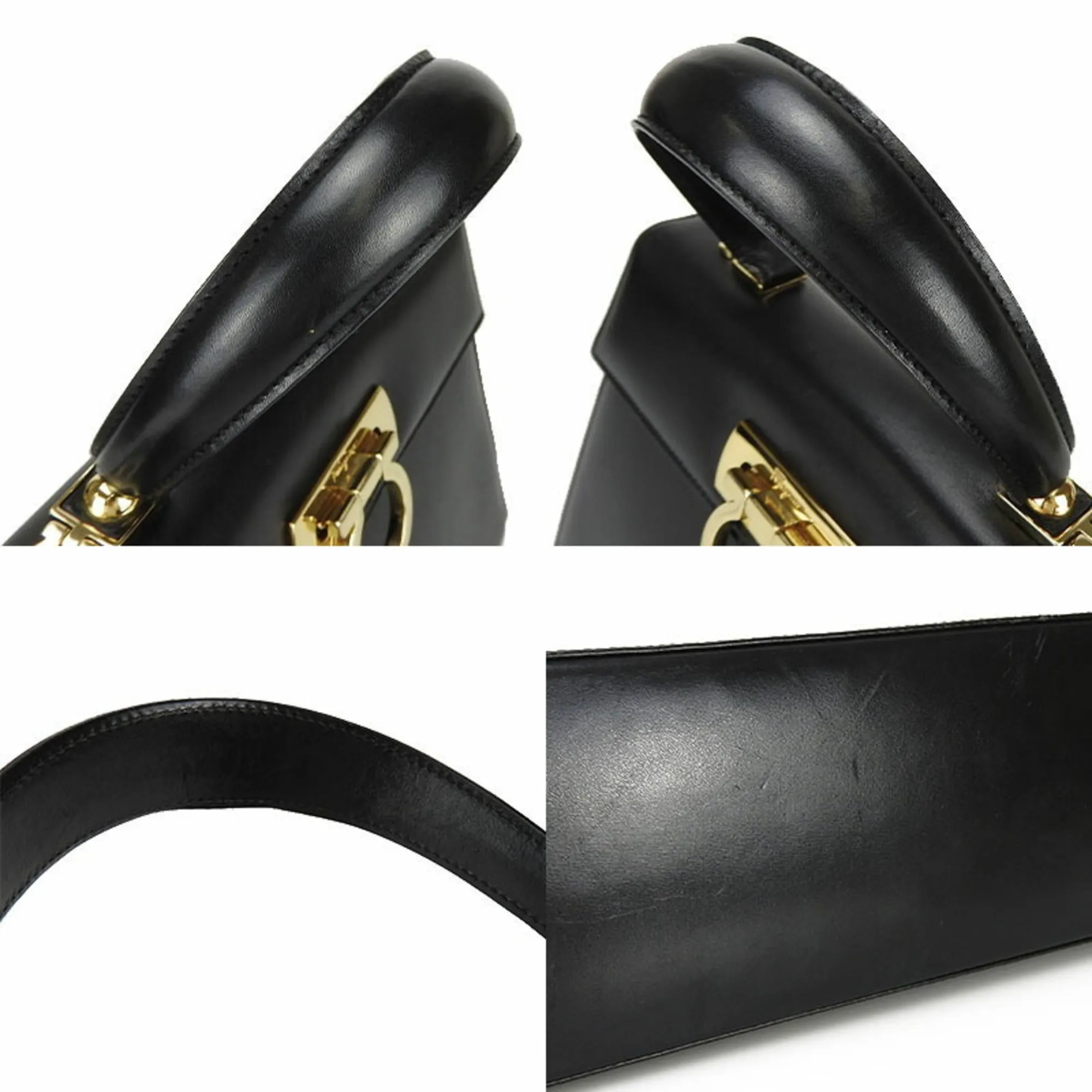 Salvatore Ferragamo Gancini  Leather Handbag (Pre-Owned)