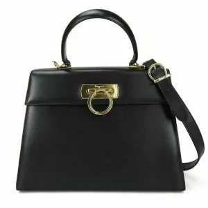 Salvatore Ferragamo Gancini  Leather Handbag (Pre-Owned)