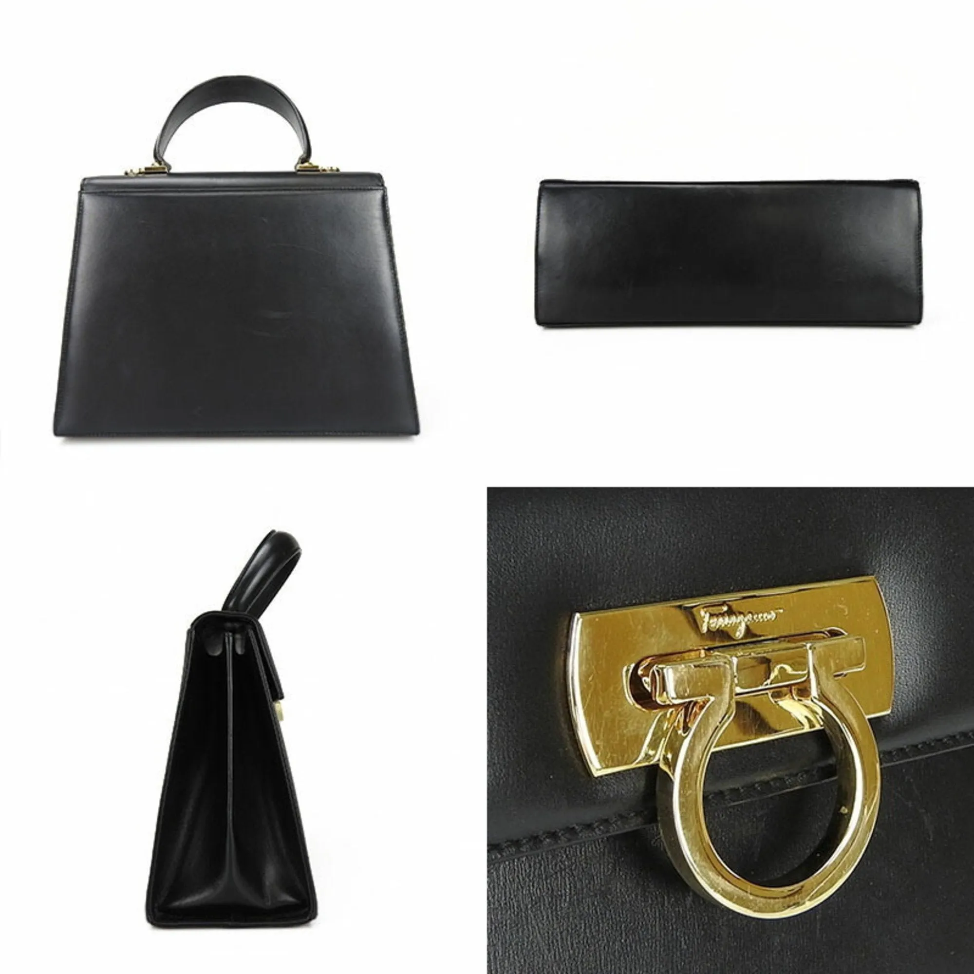 Salvatore Ferragamo Gancini  Leather Handbag (Pre-Owned)