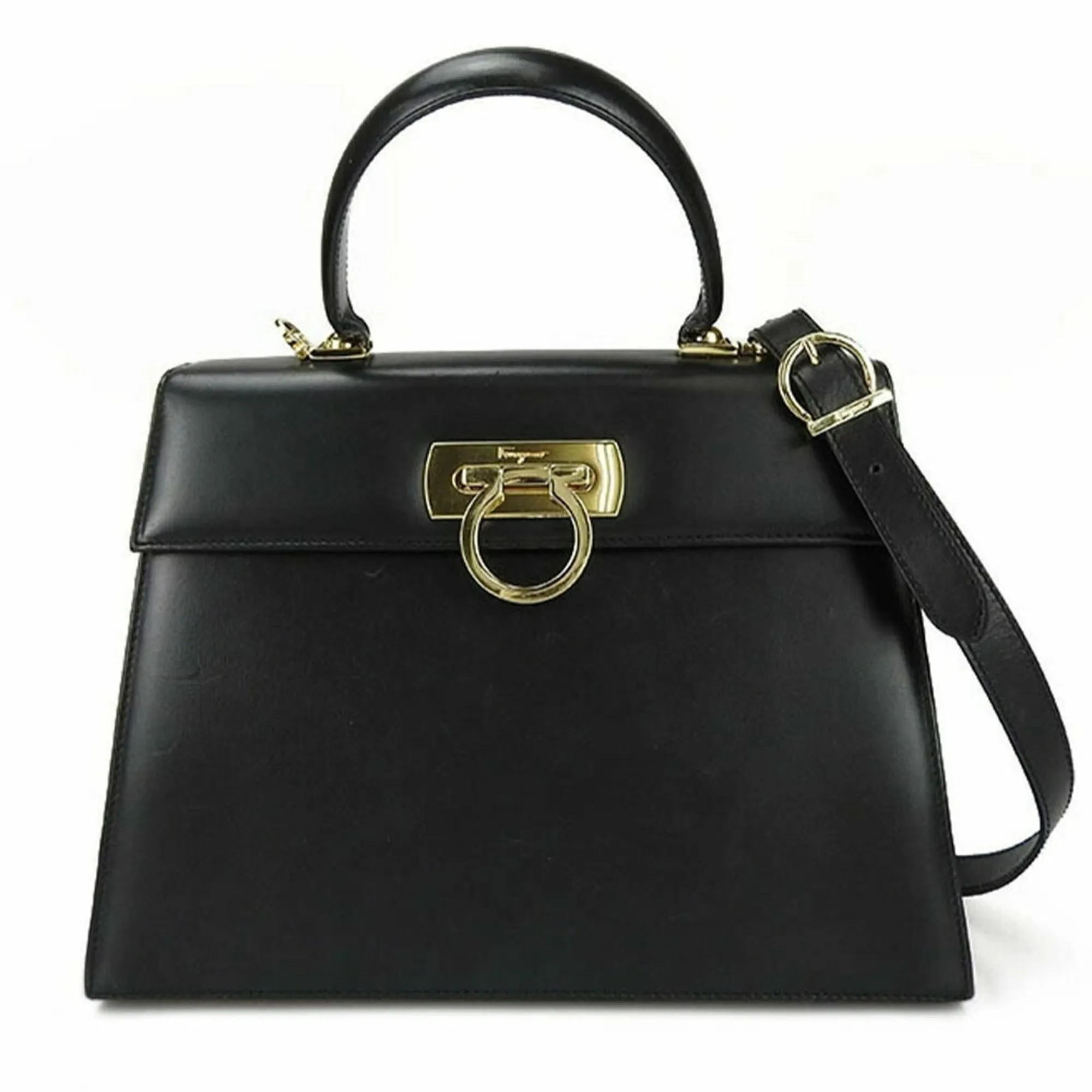 Salvatore Ferragamo Gancini  Leather Handbag (Pre-Owned)