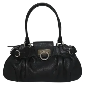 Salvatore Ferragamo Gancini Leather Shoulder Bag (Pre-Owned)