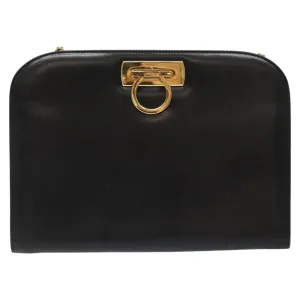 Salvatore Ferragamo Gancini Leather Shoulder Bag (Pre-Owned)