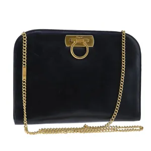 Salvatore Ferragamo Gancini Leather Shoulder Bag (Pre-Owned)