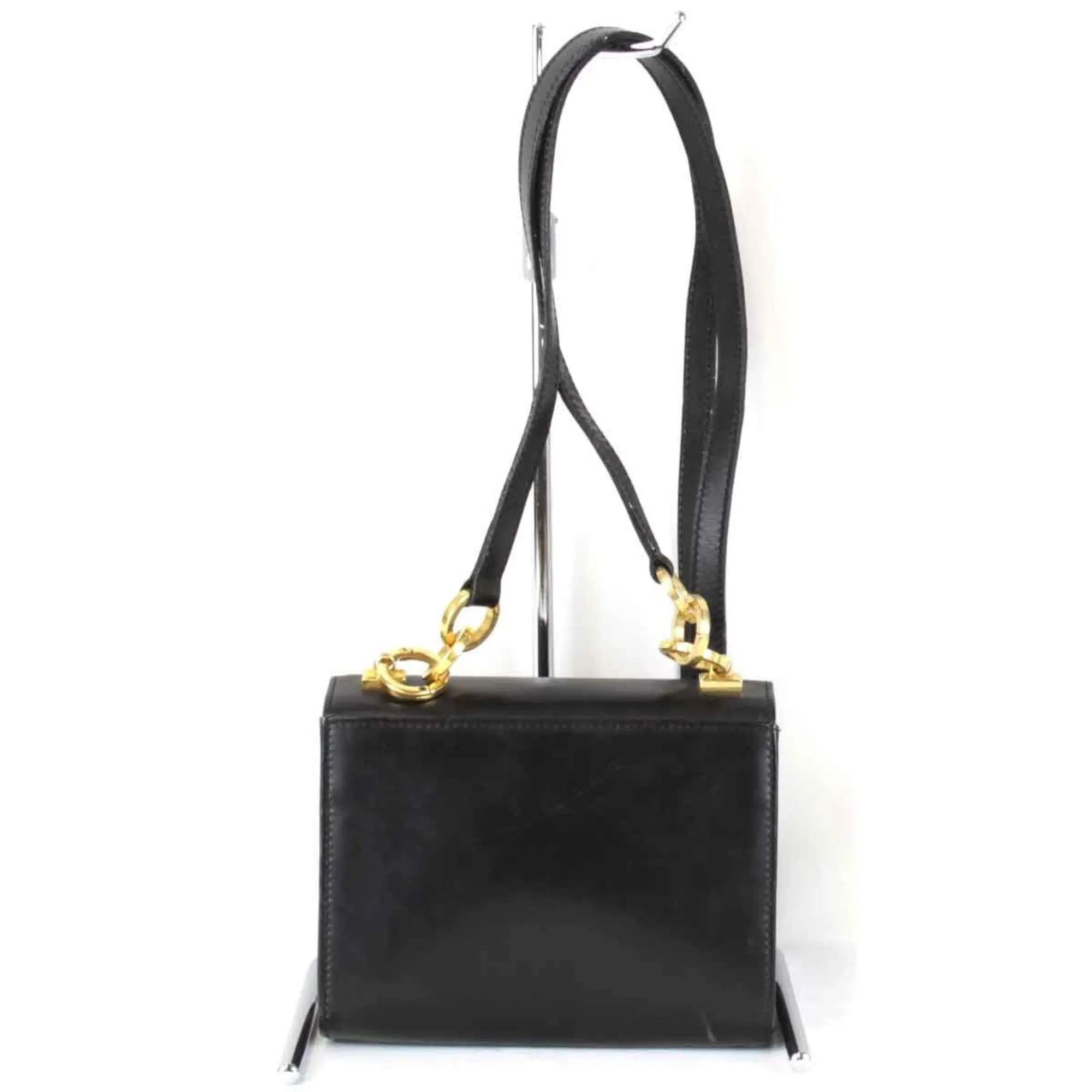 Salvatore Ferragamo Gancini  Leather Shoulder Bag (Pre-Owned)