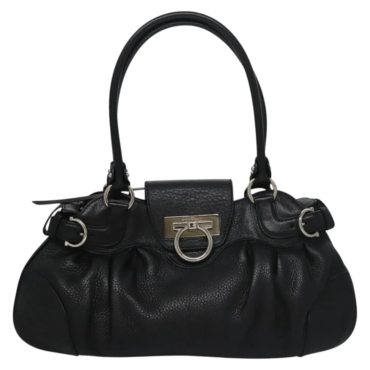 Salvatore Ferragamo Gancini Leather Shoulder Bag (Pre-Owned)