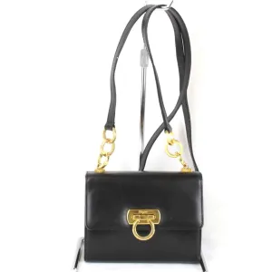 Salvatore Ferragamo Gancini  Leather Shoulder Bag (Pre-Owned)