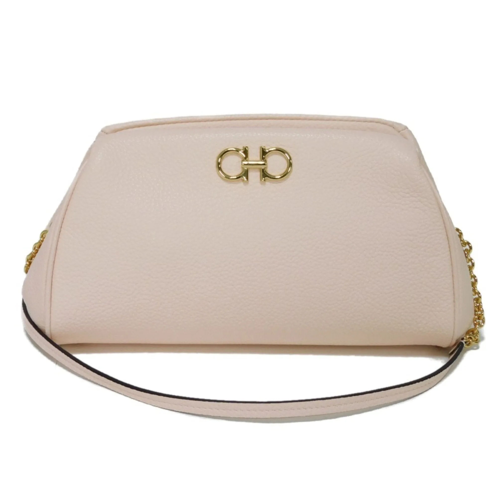Salvatore Ferragamo Gancini pink pink Clutch Bag Shoulder Bag (Pre-Owned)